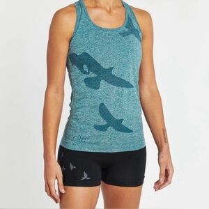 Oiselle Flyte Tank Medium Blue Green